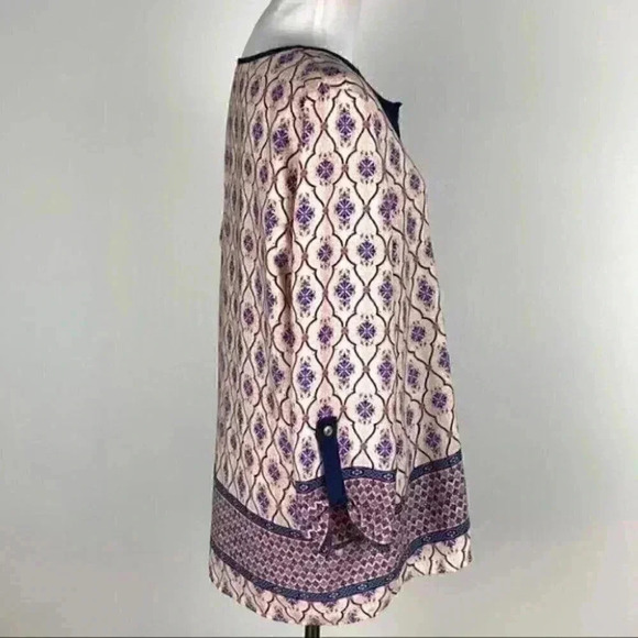 Brixton ivory top size M Multicolored geometric - Picture 3 of 8